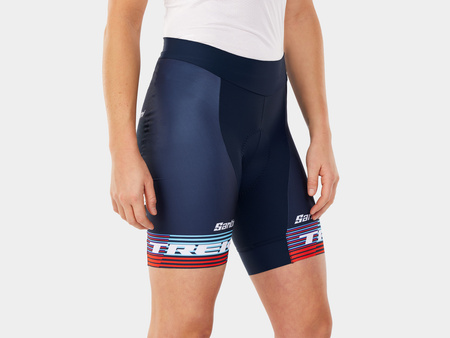 Damskie krótki spodenki rowerowe Santini Trek Factory Racing Team Replica