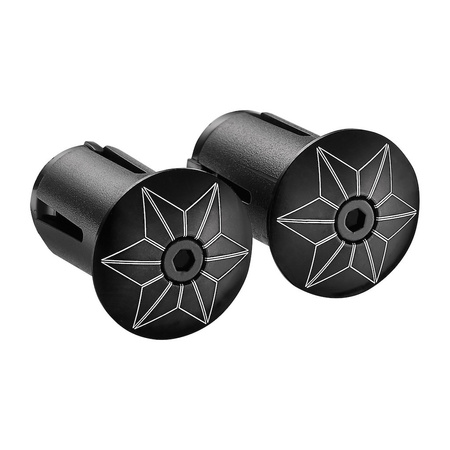 Owijka Supacaz Super Sticky Kush - Galaxy - White w. Black Stars + Ano Black Plugs