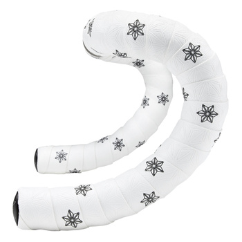 Owijka Supacaz Super Sticky Kush - Galaxy - White w. Black Stars + Ano Black Plugs